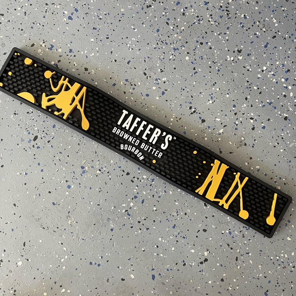 Taffers Browned Butter Bourbon Black Bar Rail Mat